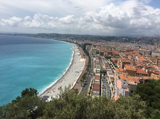 ニース城跡の丘からの風景
